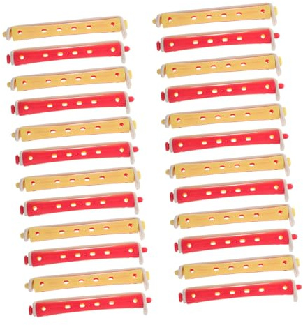 Beaupretty 24piezas Varillas Rizadoras Sin Calor Herramientas De Peinado Para Uso Casa Varillas De Permanente Ondas Frías Rizadores De Pelo De Plástico Para Cabello
