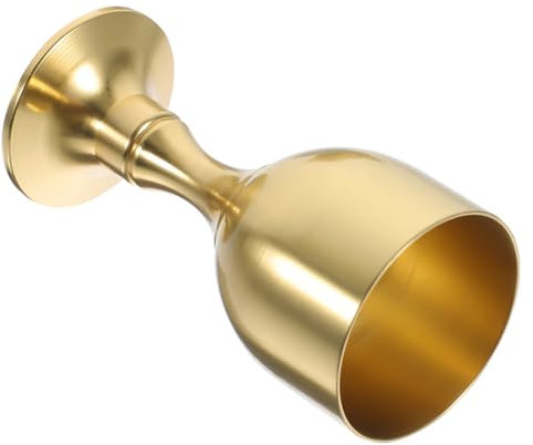 CONGARTENO Calice Alto in Ottone Dorato, Coppa in Metallo Semplice