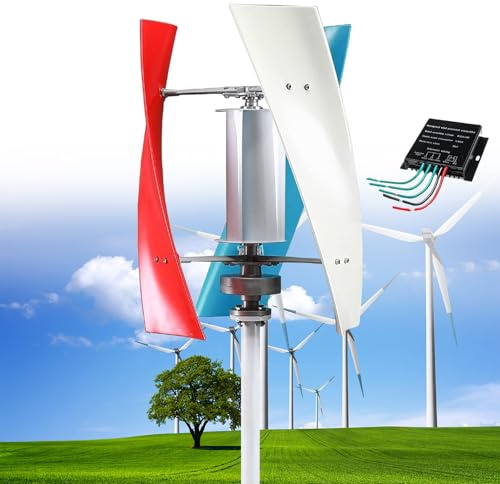 Kit de aerogenerador doméstico de 12000 W | Generador Horizontal Vertical con aspas y Controlador | Solución de energía residencial de levitación magnética de 12 V, 24 V y 48 V