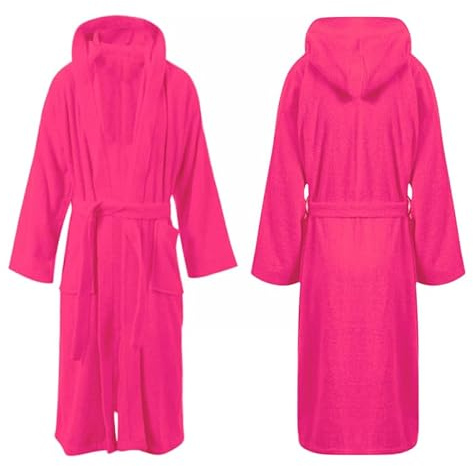 Unisex Egyptian Cotton Bath Robe 100% Luxury Terry Towelling Dressing Gown Soft Hooded or Shawl Neck Loungewear Housecoat for Men Women