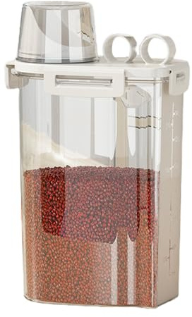 Kustimantu Boîtes de conservation hermétiques avec verre doseur, boîte en vrac de 2,5 l et boîtes de conservation pour céréales, farine, etc