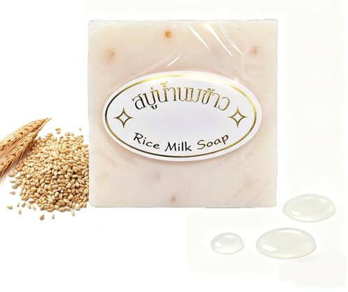 Rice Soap Bar, Savon au Riz pour le Visage et le Corps, Savon Artisanal au Lait de Riz Naturel, Nettoyage Profond Doux, Hydratation Longue Durée et Contrôle des Brillances pour Homme et Femme (1)