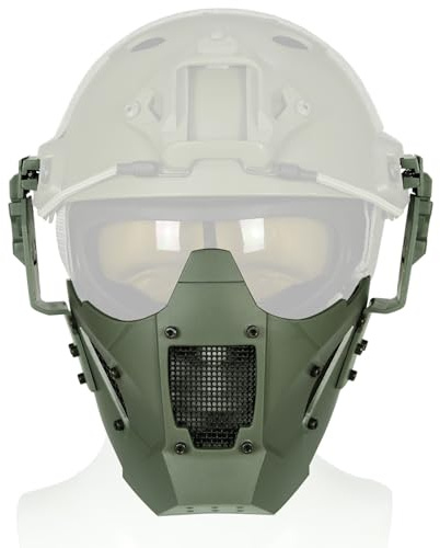 Demi Masque Protection Airsoft, Demi Masque Tactique, pour Sports Plein Air Jeux Tactiques Jeux CS(Gray)