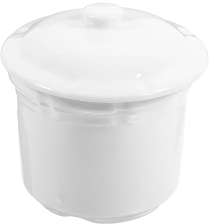jojofuny Ciotola per Zuppa in Ceramica con Coperchio, Tazza da Stufato 4 Pollici per Cottura a Vapore e Servizio, Contenitore Alimentare Pratico per Cucina e Tavola