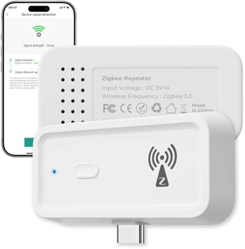 Acmerota WiFi Extender Booster Zigbee Signal Repeater Minni Type-C Amplifier Repeater, Zigbee Wireless Internet Booster, Cover to15-20 Meters Through The Wall design for Smart Home