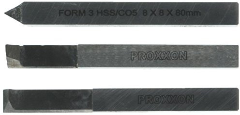 PROXXON 24540 Satz Drehstahl zum Gewindeschneiden 3teilig 8x8mm für PD230/e & PD250/e