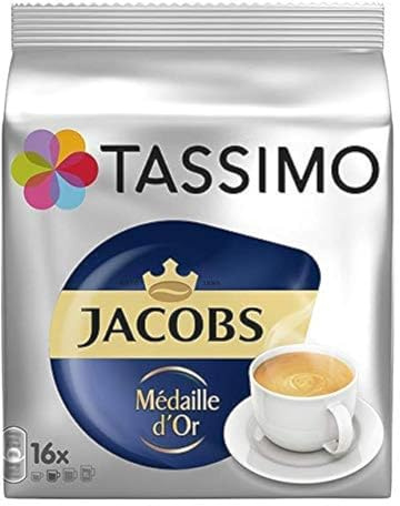 Tassimo Jacobs Krönung Médaille d’Or, Rainforest Alliance Vérifié, 16 T-Discs