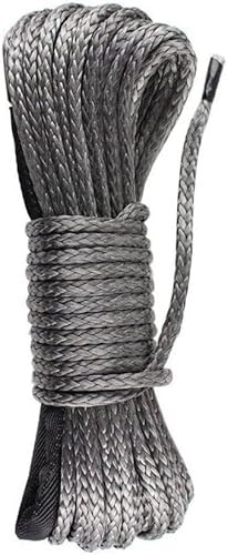 Synthetisches Seilwinde, 1/4 x 48' ?5mmx15m? 3492.7 kg Winde ATV UTV Quad Dyneema SK78 Kunststoff 4x4 Offroad Wi