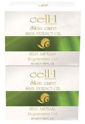 cell-1 Gel 2er SET 2x 50ml Original Premium Hautpflege mit Schneckenextrakt | reichhaltige Pflege für jeden Hauttyp | bei Falten, Pickel, Flecken, Narben und Dehnungsstreifen