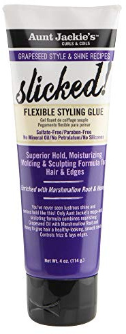 Aunt Jackie's - Gel de Estilizado - Fijador Flexible para Cabello Rebelde - Ideal para Coletas y Contornos - Con Aceite de Semilla de Uva - 114 g