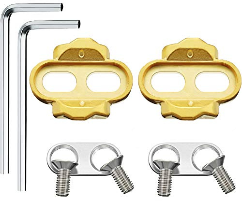 2 Pieces Bike Cleats Bicycle Cleats Pedal Cleats and 2 Pieces Hexagonal Wrench for Eggbeater, Candy, Smarty, Mallet Pedals