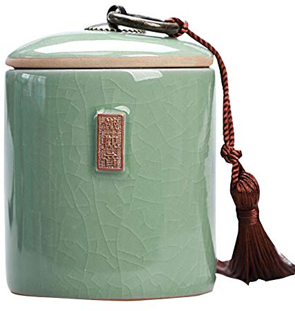 Jingyun Japanisches traditionelles Teedose-Keramik-Tee-Kanister-Tee-Glas-Ausgangsverzierung B05