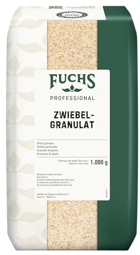 Fuchs Professional - Zwiebelgranulat, küchenfertig | 1 kg im großen Beutel | Ideales Gewürz für Salatsaucen, Suppen und Eintöpfen | Für Großverbraucher und Gastronomie