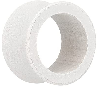 Treuheld® | Holz Ohr Flesh Tunnel | Weiss | Double Flared