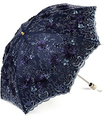 LCY Sonnenschirm Regenschirm,Regenschirm Uv-Schutz,Damen Spitze Sonnenschirm Brautschirm Taschenschirm