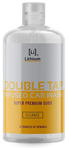 Lithium Double Tap Infused Car Wash Soap – Infused with Safe Blend of Essential Oils and Eucalyptus Car Shampoo for Spotless Cleaning, Thick Foam and Showroom Shine – Lubricates While it Cleans