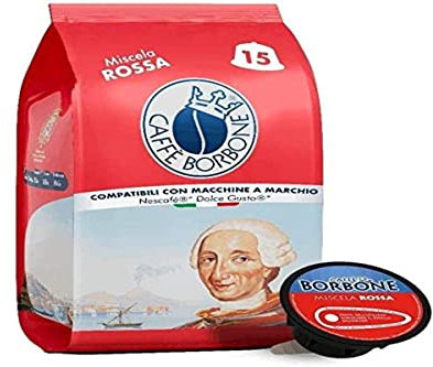 BORBONE Capsule Caffè Miscela Rossa Compatibili Nescafè Dolce Gusto, Originale, 30 Unità