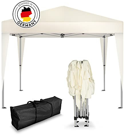 Kronenburg Faltpavillon wasserdicht Dachmaß 3 x 3 m UV Schutz 50+ Pavillon in Champagner