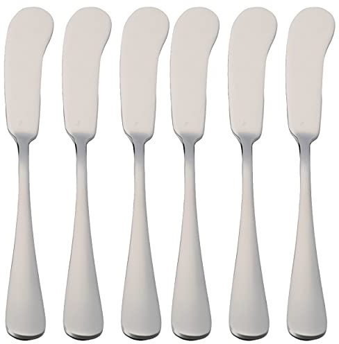 6 Buttermesser 16,5 x 2 cm Edelstahl 18/0 Schlichtes Und Elegantes Design