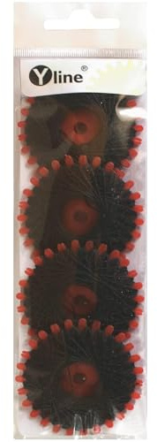 4 Sterne a. 20 m Sternzwirn Polyester schwarz, Sternchenzwirn Stern - Zwirn, sl, (0,06 € / m), 3171-03