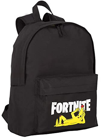 Sac à dos école américain Fortnite Crazy Banana - poche principale et poche avant - intérieur doublé avec compartiment pour ordinateur - bretelles ergonomiques et rembourrées - 41x31x13,5 cm - Toybags