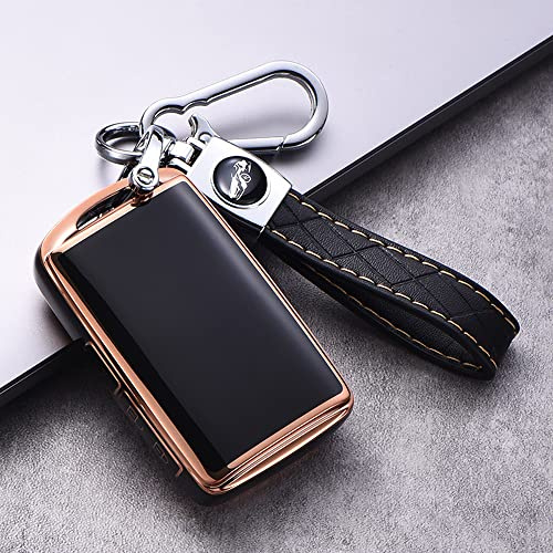ontto Autoschlüssel Hülle Cover Passt für Mazda 3 Alexa CX30 CX-30 CX-5 CX5 CX3 CX-3 CX8 CX-8 CX9 CX-9 Fernbedienung Schlüsselanhänger TPU Schutzhülle Schlüsseletui Schlüsselbox 4 Tasten-Schwarz