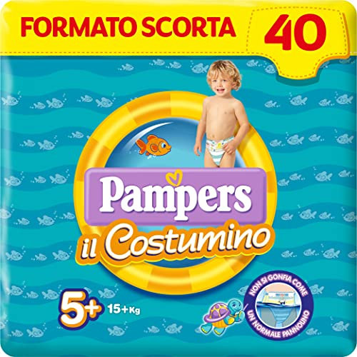 Pampers Il Costumino Junior, Pacco Scorta Da 40 Costumini, Taglia 5 (15+ Kg)