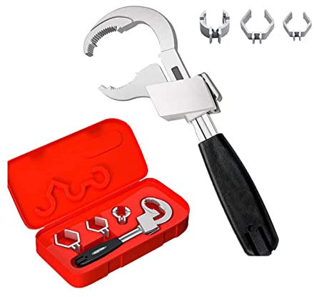 Universal Adjustable Double-ended Wrench, 2022 Upgrade Multifunctional Crescent Wrench Set, Adjustable Wrench for Disassembly Assembly of Sanitary Ware Water Pipe Repair (2 set)