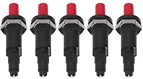 Allumeur piézo 5 pièces, allumage de gril à bouton poussoir à haute température, matériel PP 1 sur 2, résistance aux hautes températures, accessoires pour briquet de cuisine pour la cuisson en extérie
