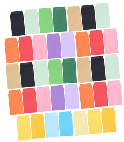 VILLFUL 50 Stück Bunte Kleine Papierumschläge 9x6cm Mit Selbstklebendem Verschluss Farbechte Geld Und Samenaufbewahrung Vielseitige Briefumschläge Für Notizen Und Karten