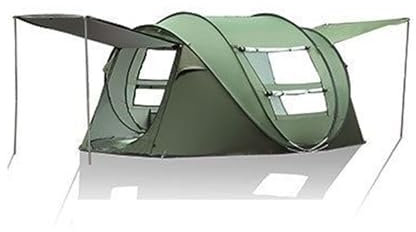 Stora fyra säsonger tält familj tält portal tält vattentätt utomhus tält popup tält automatiskt, campingtält med stam solskydd backpacking rotttält för familj, strand, festival, grupp