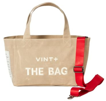 VINT+ Canvas Bag Damen Handtasche – Moderne Schultertasche mit wählbarem Tragegurt – Casual Shopper Tasche ideal für Arbeit, Uni, Schule oder Reise | Wasserabweisend, 100% Baumwolle