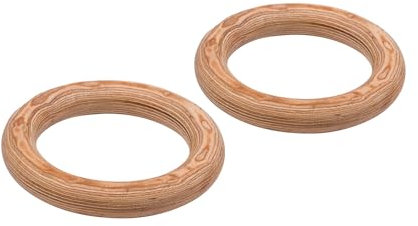 Sport-Thieme Turnringe Kids | Für kleine Hände, Indoor, bis 150 kg belastbar | 2 Ringe, 1 kg | Holz Natur | Buchenschichtholz, Ø 160 mm außen, 110 mm innen