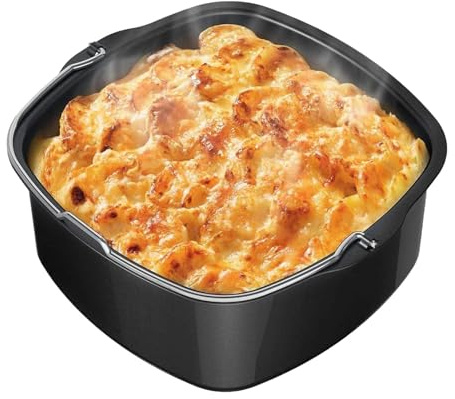 Xijobido Utensilios de cocina para freidora de aire, sartén para freidora de aire | Molde cuadrado para hornear pasteles de acero y aluminio de grado alimenticio - Utensilios de cocina