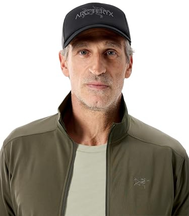 Arc'Teryx Bird Word Trucker Mütze, Unisex, Erwachsene, Schwarz/Wolke, 58