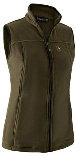 Deerhunter Lady Eagle Fleece Waistcoat Tarmac Green | Stretch-Fleecematerial in einer Materialstärke von 320 g/m². Details in Wildleder-Imitat. 2 Reißverschlusstaschen.