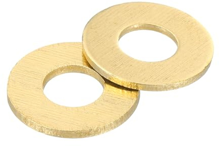 QUARKZMAN M6 Arandela Plana, 6x14x1mm00pcs Arandelas de Latón 1 (ID*OD*Grosor) Anillo de Junta de Sellado Metálico para Tornillos Tuercas y Pernos