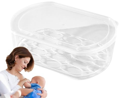 Récipient de stockage de lait maternel, boîte de stockage de lait maternel - Boîte de rangement transparente empilable | Bacs de rangement transparents et imperméables réutilisables pour le lait mater