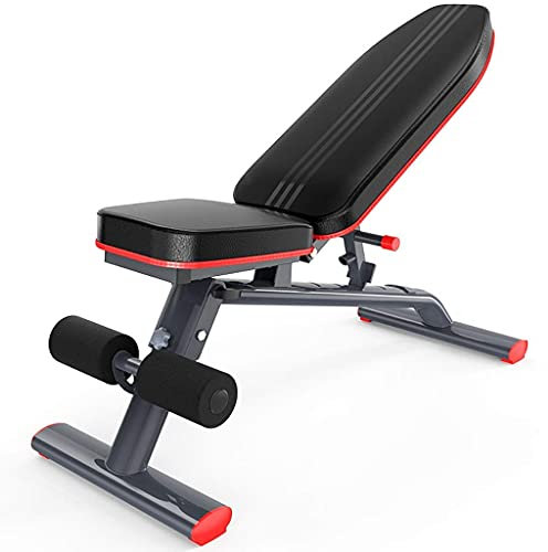 Verstellbare Hantelbank, Trainingsbank, Hantelbank, faltbar, vielseitig einsetzbar, verstellbar, Sit-Up-Bauchmuskel-Schrägbank, Fitnessgerät, multifunktionale Fitness-/Trainingsbank für zu Hause mit