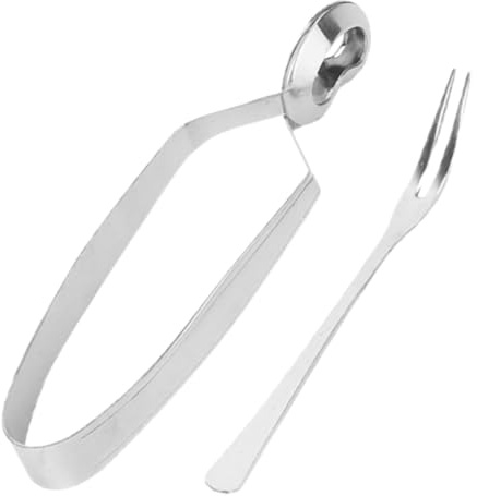 Stainless Steel Escargot Tong Multi Use Seafood Clip for Dinner