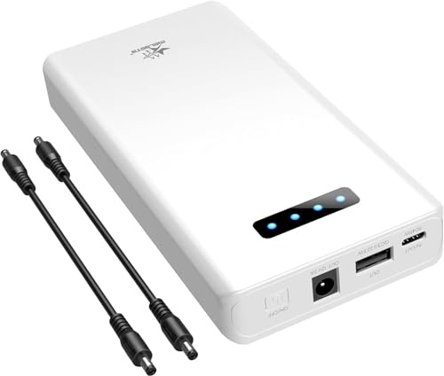 melasta 5200mAh Powerbank, Batterie Externe 12v avec Port 3 en 1, PD 45W USB-C Port de Charge Rapide | 12V/2A DC Port | QC3,0 22,5W USB-A Port, Batterie Externe Rechargeable pour Téléphones Portables