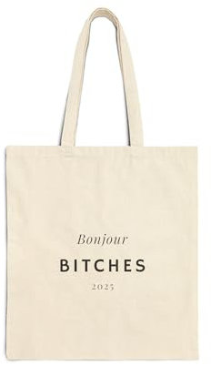 Generisch Baumwolltasche Jutebeutel mit Aufdruck Bonjour Bitches. 100% Organische Baumwolle - fairtrade