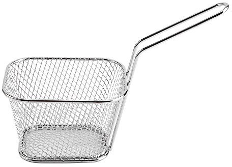 Yctze Panier Frites Individuel Acier Inoxydable 8Pcs Chips En Acier Inoxydable Paniers À Frites Passoire De Présentation Alimentaire Outil De Cuisson De Pommes De Terre Panier À Frites