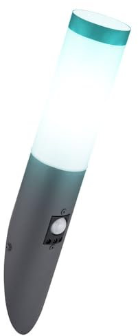 Wand Lampe FERNBEDIENUNG Edelstahl Garten Fackel Leuchte dimmbar im Set inkl. RGB LED Leuchtmittel