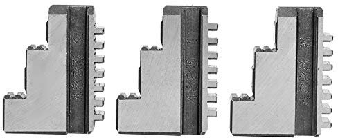 K11-125 Chuck Jaw 3 Pcs | 20CrMnTi High Strength External Jaw for 5in Chuck | Long Service Life Replacement Parts for Lathe/Milling Machine
