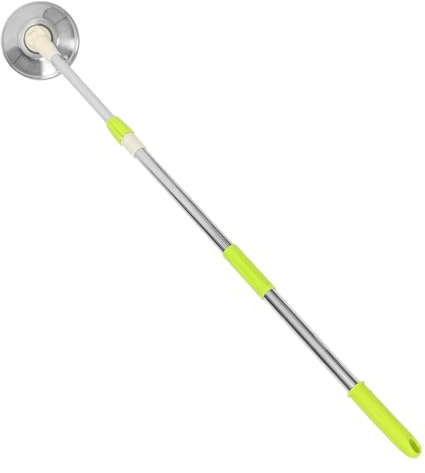 Hemobllo Ensemble de Têtes de Balai Rotatif Rond Manche en Acier Inoxydable Amovible, Construction Lisse et Facile à Utiliser pour Nettoyage Domestique