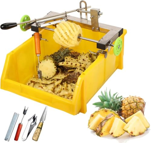Pelador de piñas, acero inoxidable ajustable, diseño portátil para pelar fácilmente piñas grandes
