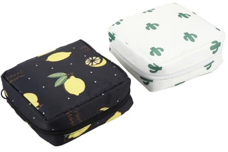 Beaupretty Paquet Étanche Léger et Multifonctionnel pour Serviettes Hygiéniques en Twill 2pcs Pochette Compacte pour Amies et Collègues