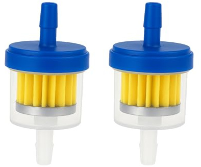 Tek Automotive Small Inline Fuel Filter with Built in Magnet Core Twin Pack – Transparent Housing, 6mm Connectors, High Performance Filters for Mopeds Scooters Petrol Engines
