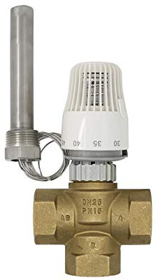 30-70 Grad Steuerung Fußbodenheizungssystem Thermostatventil M30 * 1.5 Dreiwegeventil(DN25)